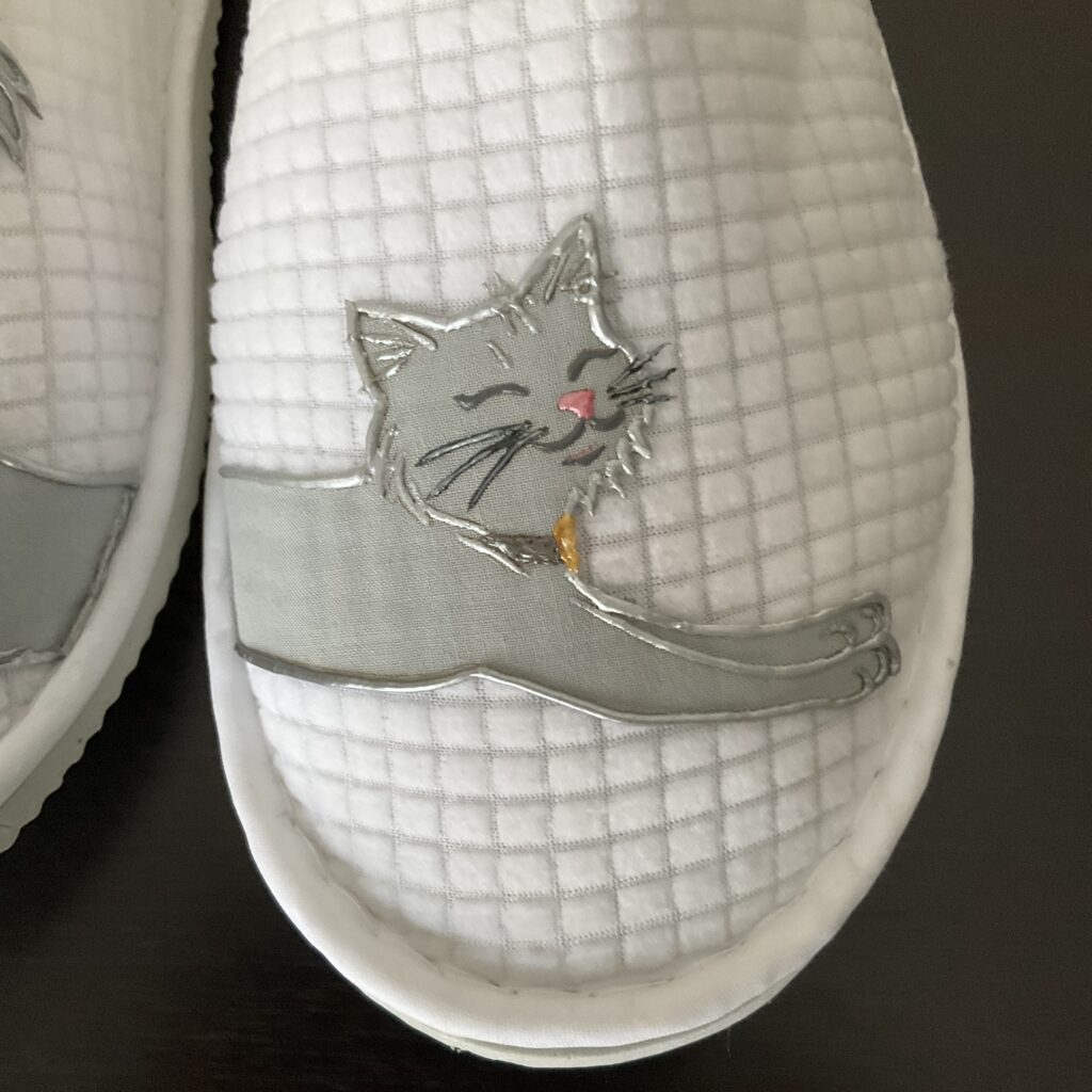 Pantoufles Chat Gray chat avant