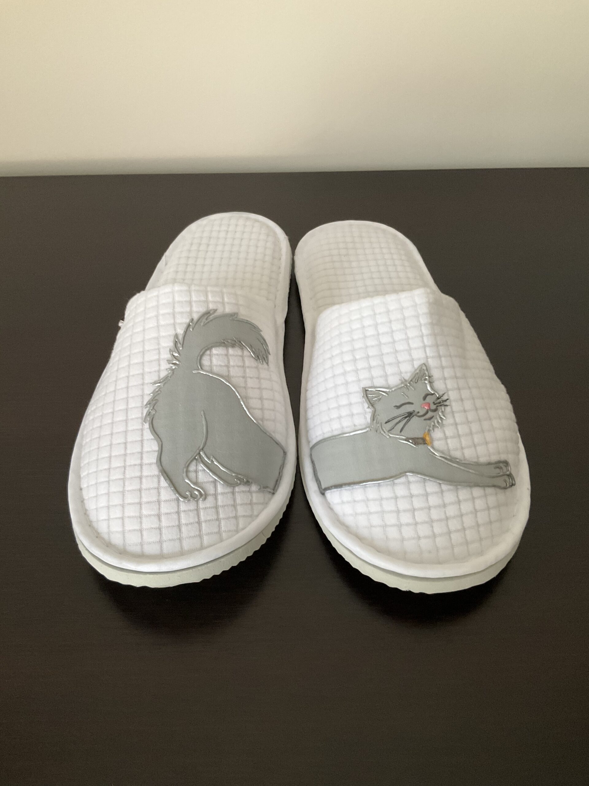 Pantoufles Chat Gray devant