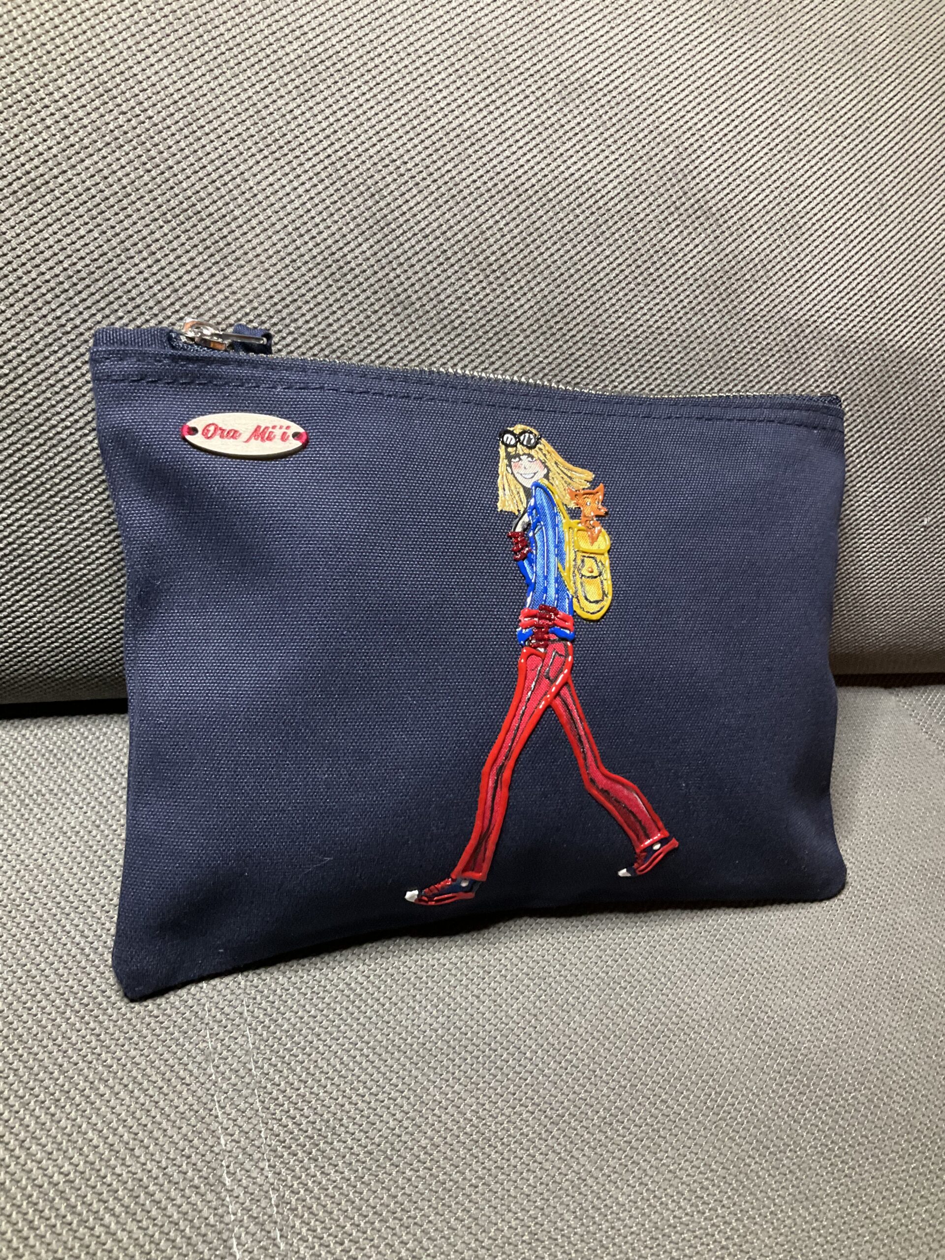 Pochette Girly Navy profil