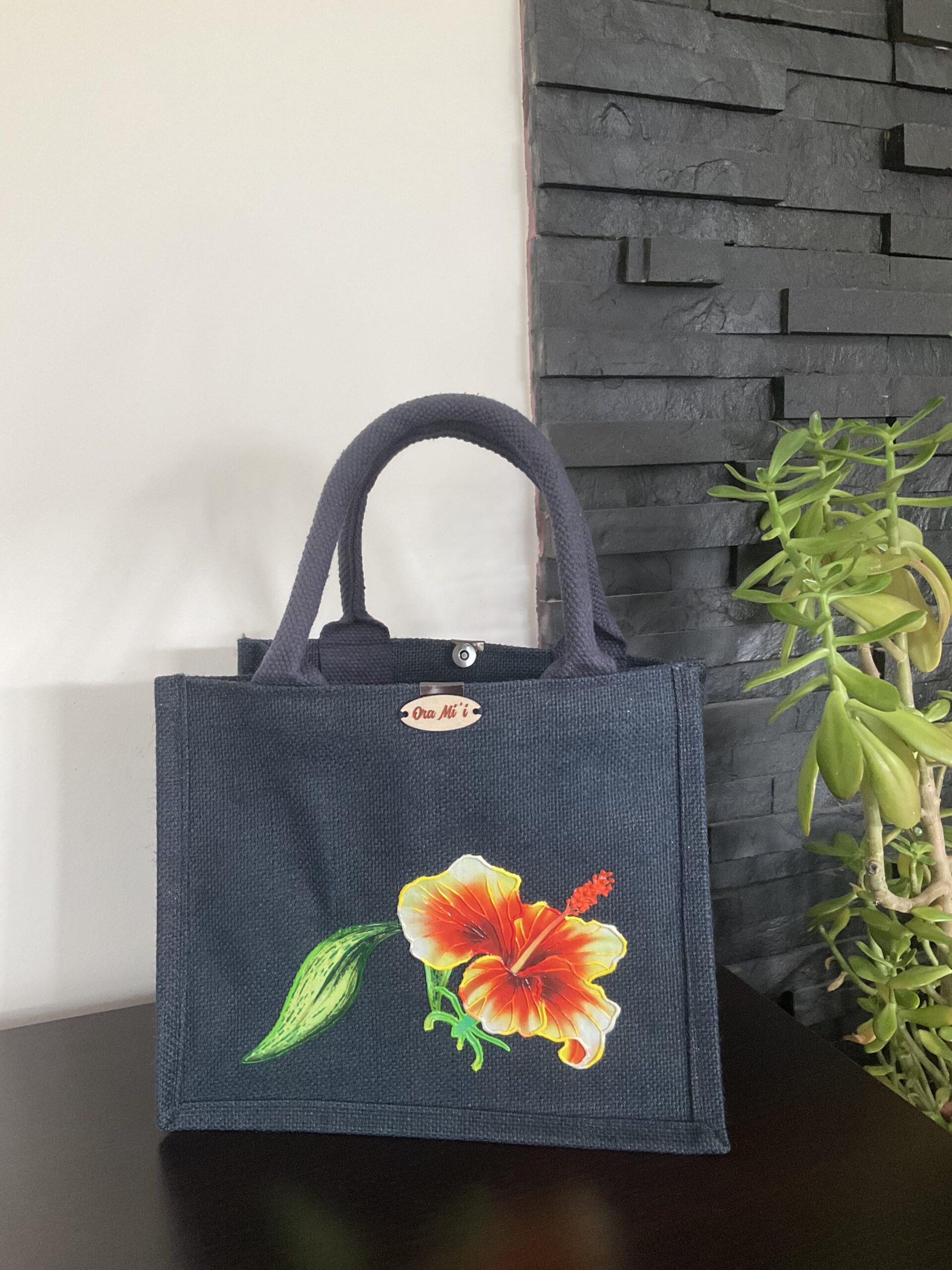 Sac Pink Orange Mini Navy profil