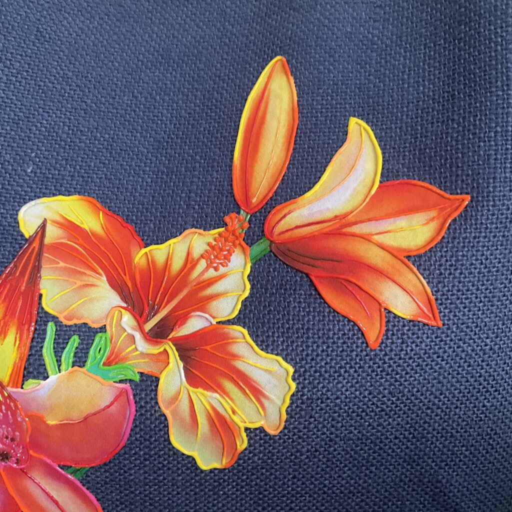 Sac Pink Orange Navy detail