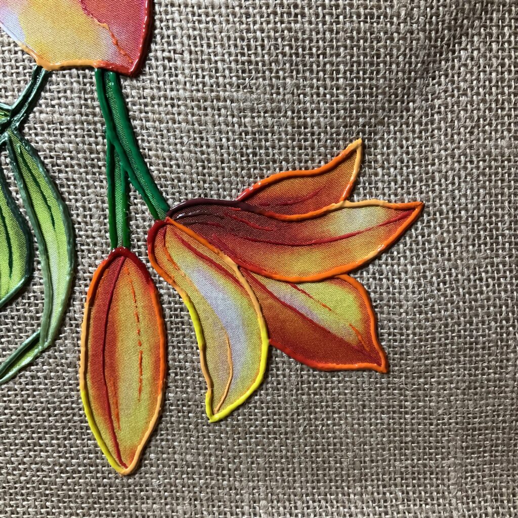 fleur Sac Pink Orange Naturel